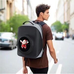 3D Hologram Fan Led Backpack 16.1" 3D Holo Display Projector Bookbag Advertise